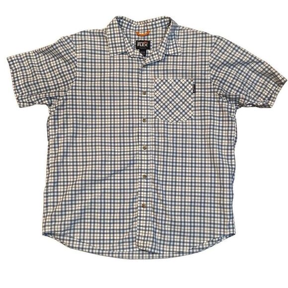 Timberland Other - Timberland Pro Flex Original Fit Blue Gray Short Sleeve Vented Shirt Men Size XL